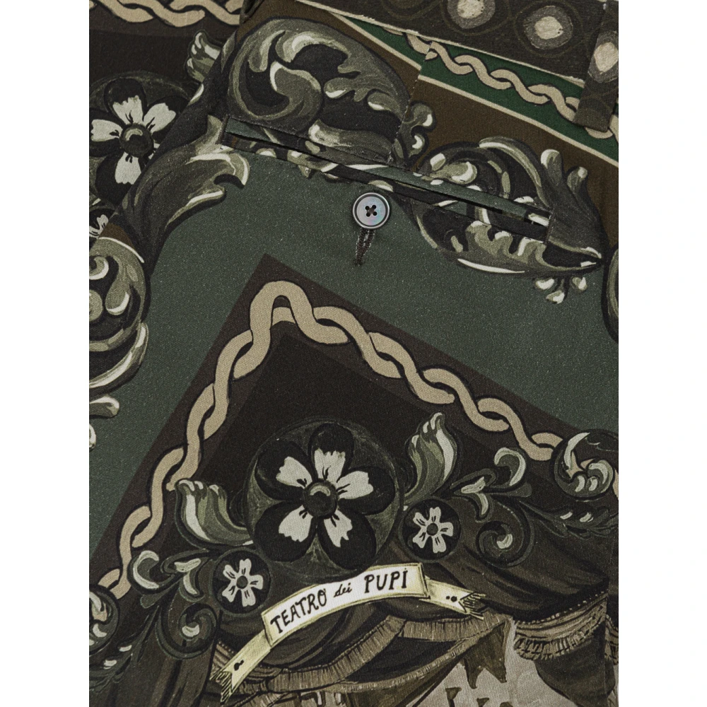 Dolce & Gabbana Katoenen Broek met Pupi Print Multicolor Dames
