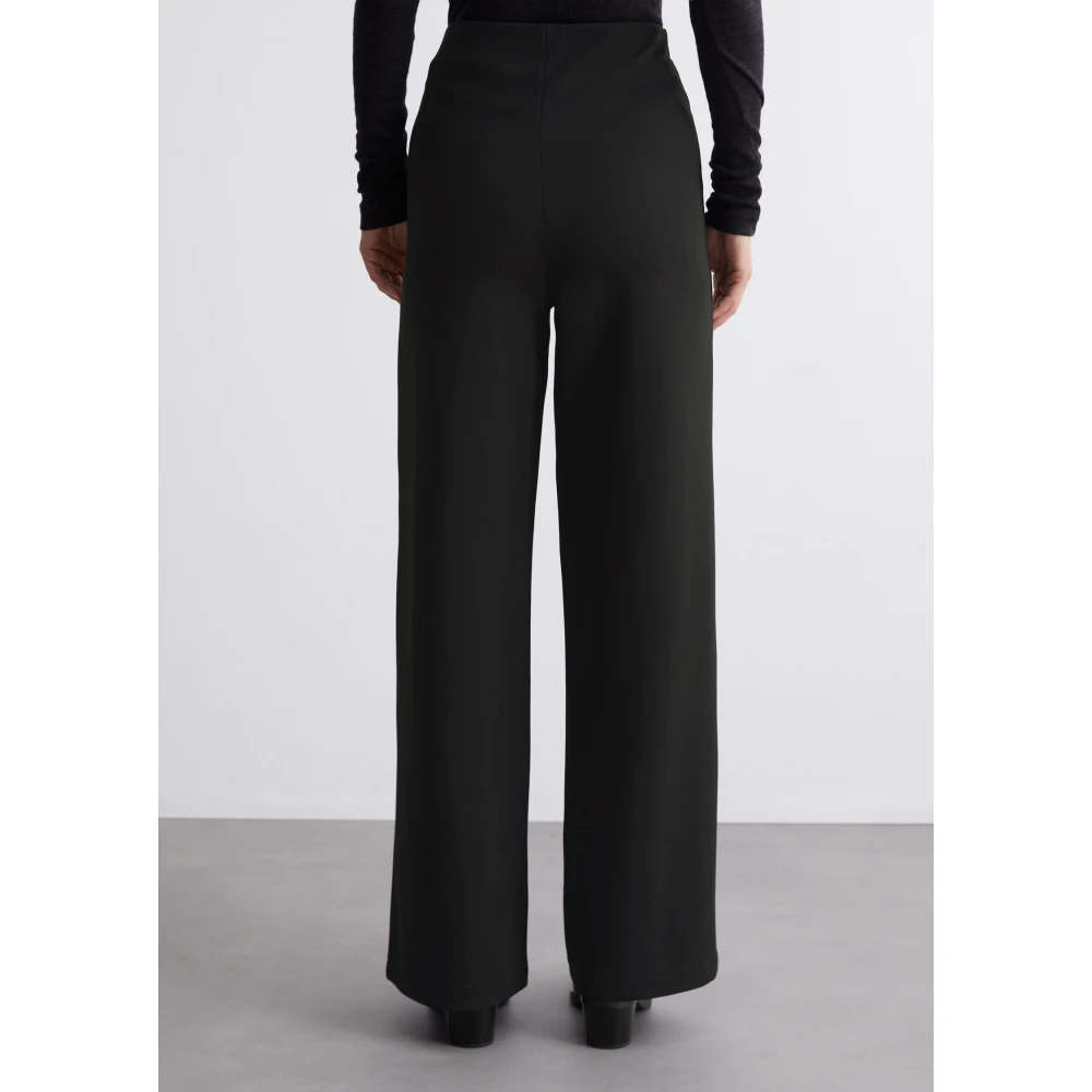 Marc O'Polo Jersey broek recht Black Dames