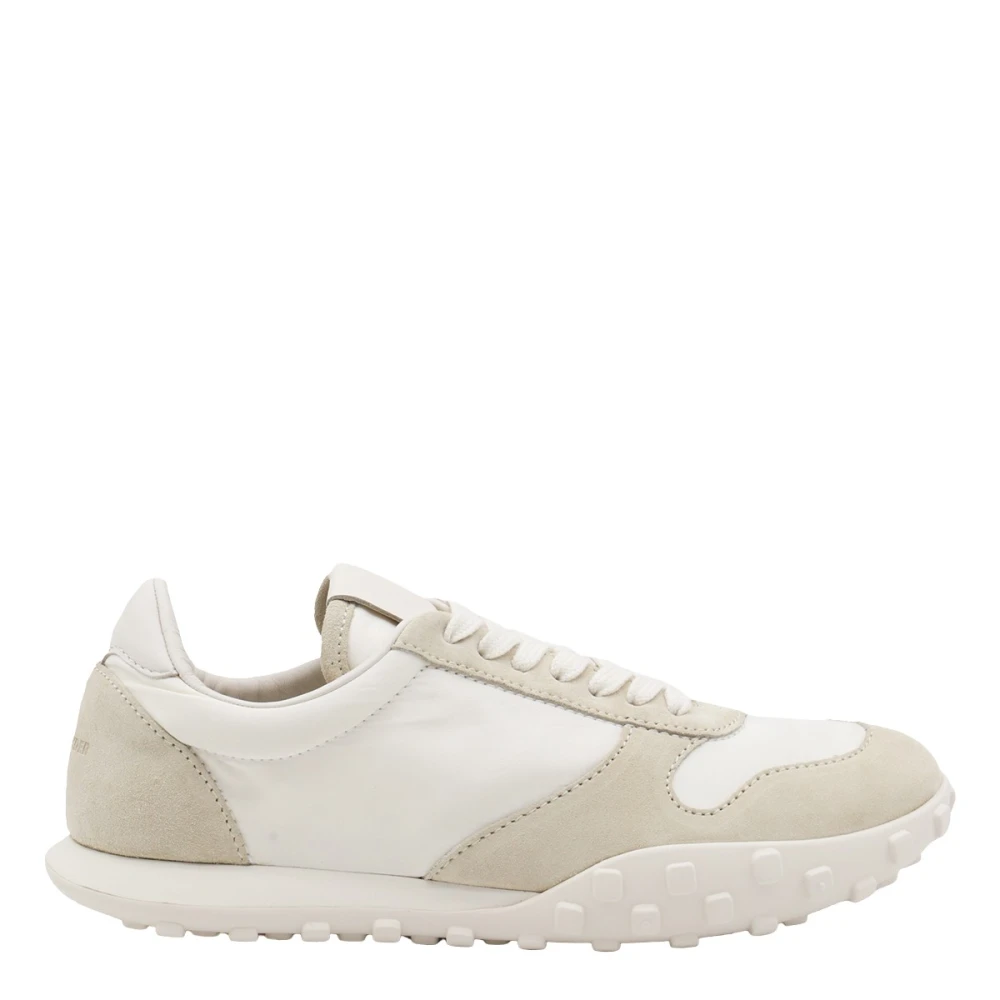 Jil Sander Womens Beige Sneakers White Trainers With Suede Details Size 6 Uk | Miinto