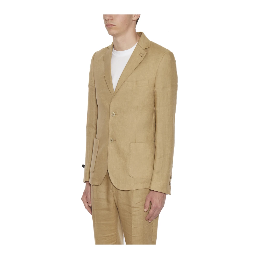 Daniele Alessandrini Stijlvolle Heren Blazer Jas Brown Heren
