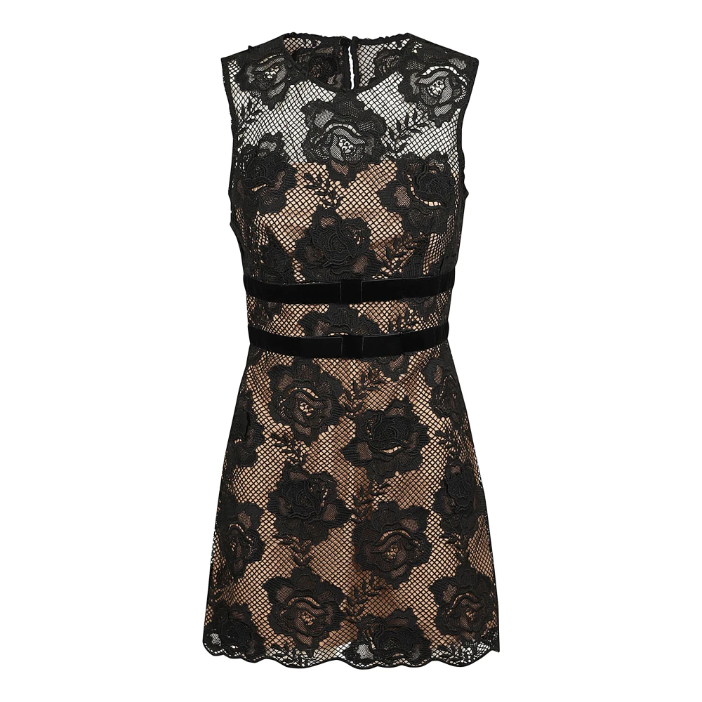 Self Portrait Zwarte Jurk Aw24 Damesmode Black Dames