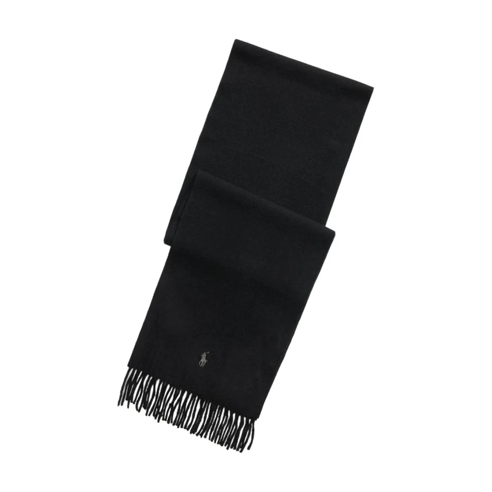 Polo Ralph Lauren Men's Black Winter Scarves, One Size, Scarf