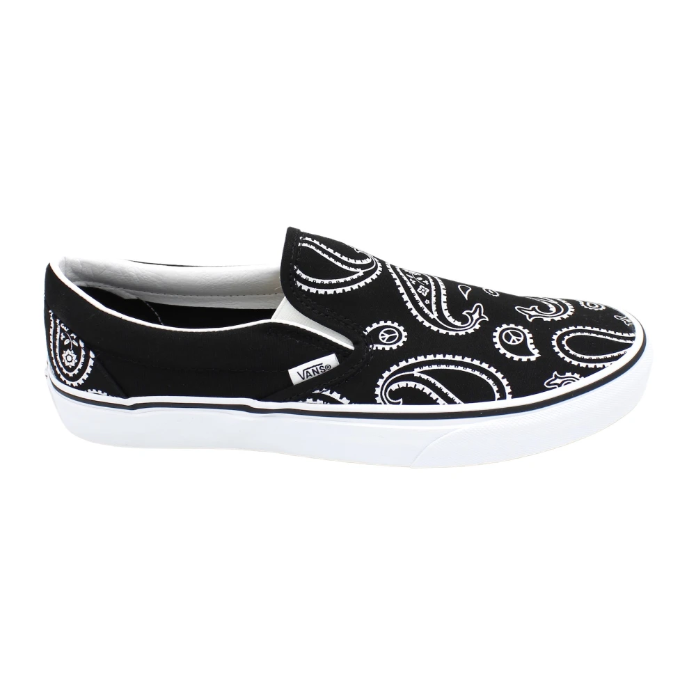 Vans Elastische Instapper Canvas Rubberen Zool Schoen Dames Schoenen Zwart