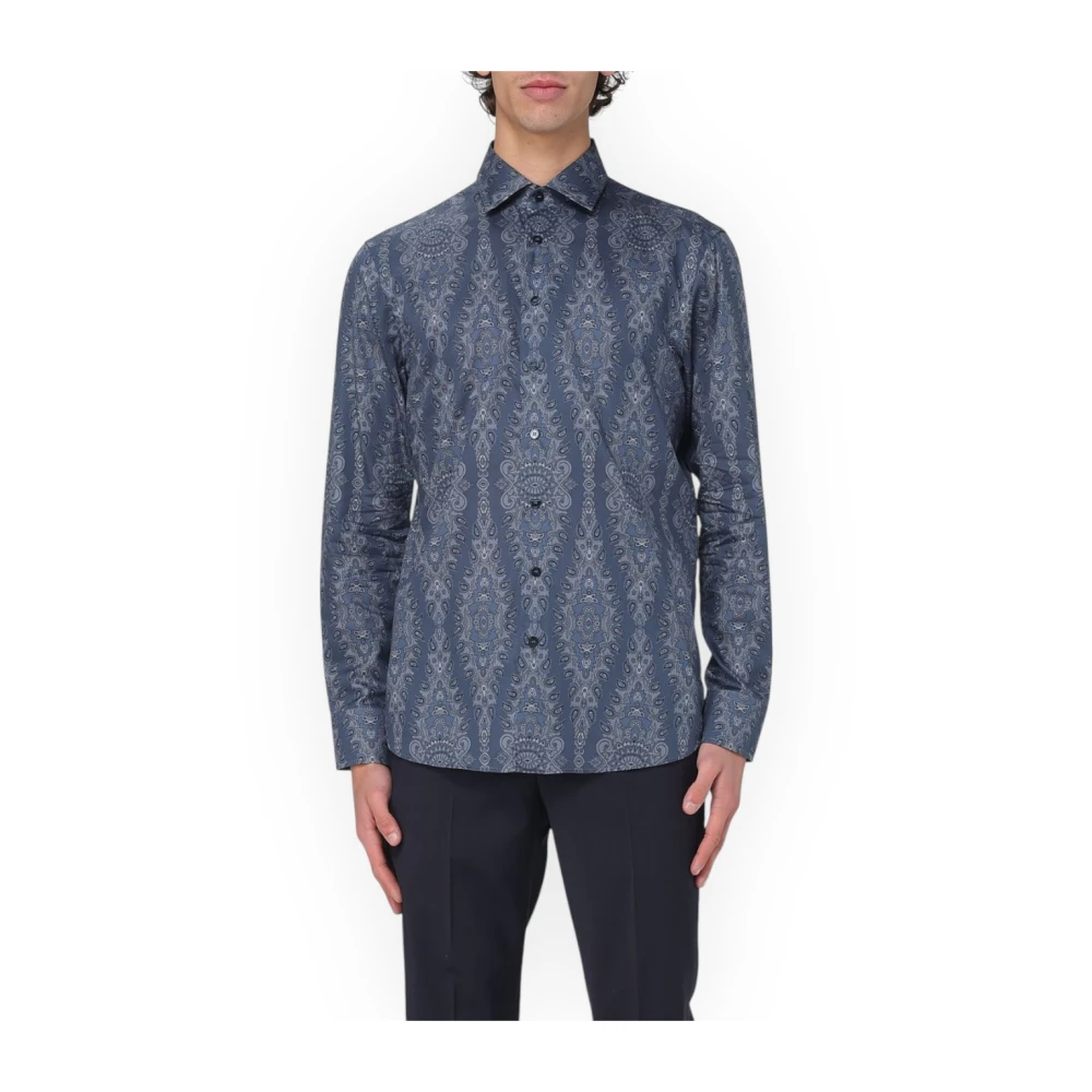 ETRO Roma Shirt voor Stijlvolle Look Blue Heren