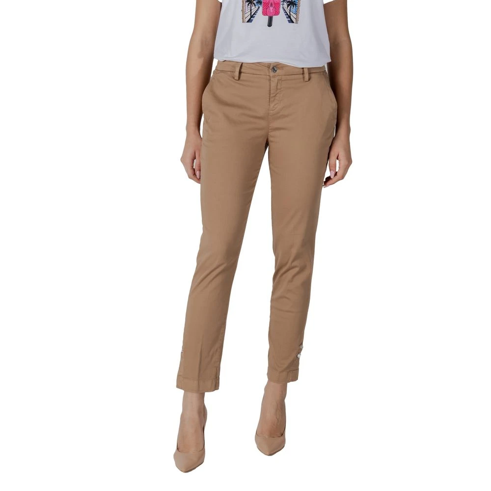 Liu Jo Women's Beige Chino Chic Reg.w. - Chinos - W32 - Trousers