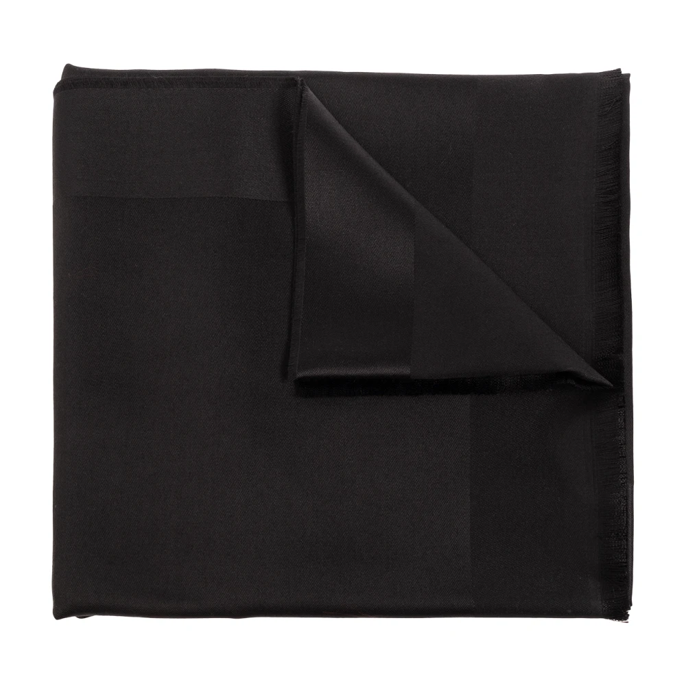 Givenchy Zijden en wollen sjaal met franjes Black Dames
