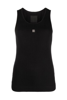 black-ribbed-tank-top-with-metal-logo