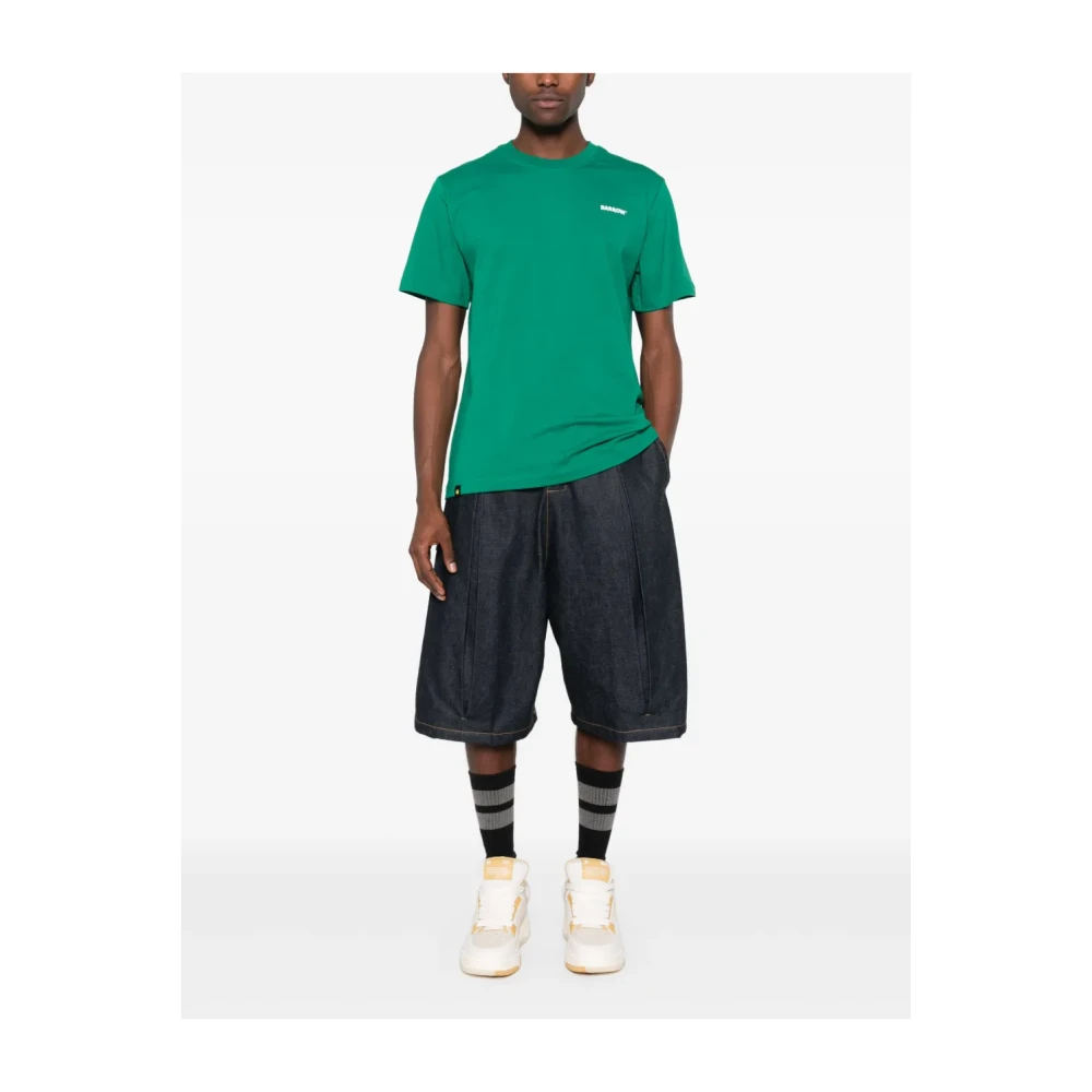 Barrow Groene Logo Crew Neck T-shirt Green Heren