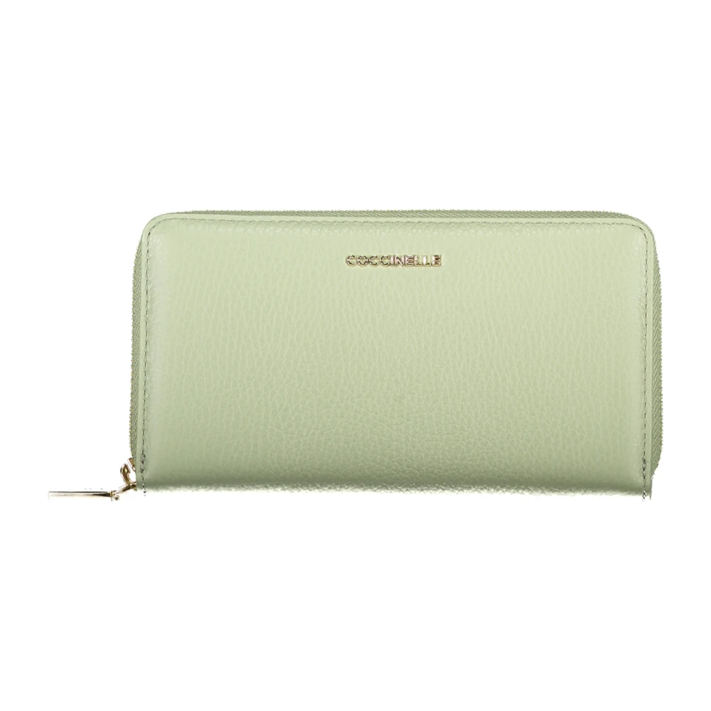 Coccinelle Women's Green Metallic Soft Zip Around Wallet - Wallets & Cardholders - One Size - Accessories