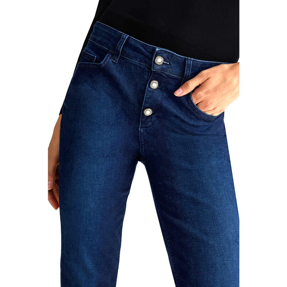 Liu Jo Blauwe Skinny Denim Jeans Bottom Up Blue Dames