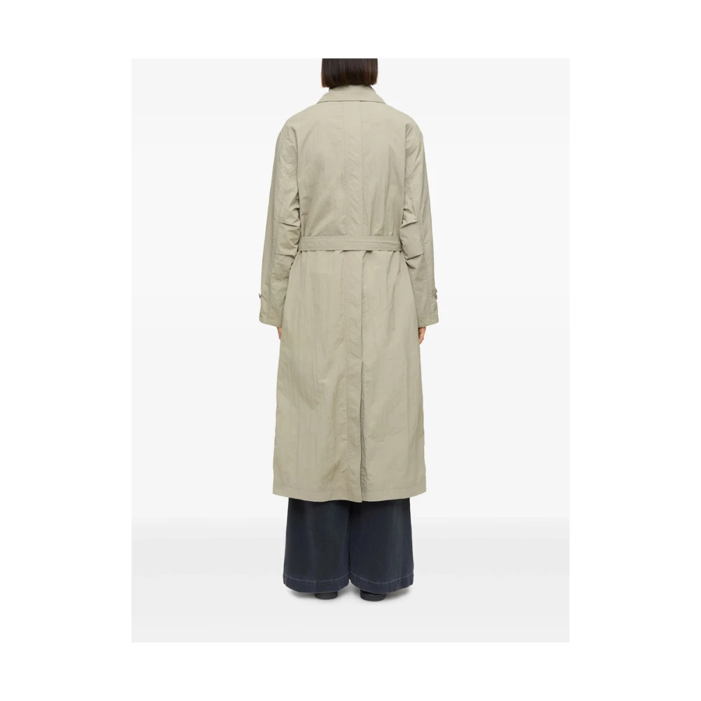 closed Beige dubbelrijig bovenkleding met ceintuurmouwen Gray Dames