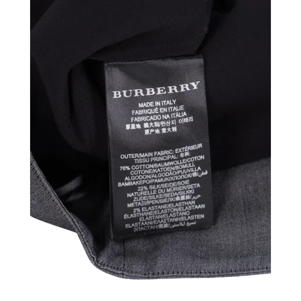 Burberry Vintage Pre-owned Cotton bottoms Gray Dames