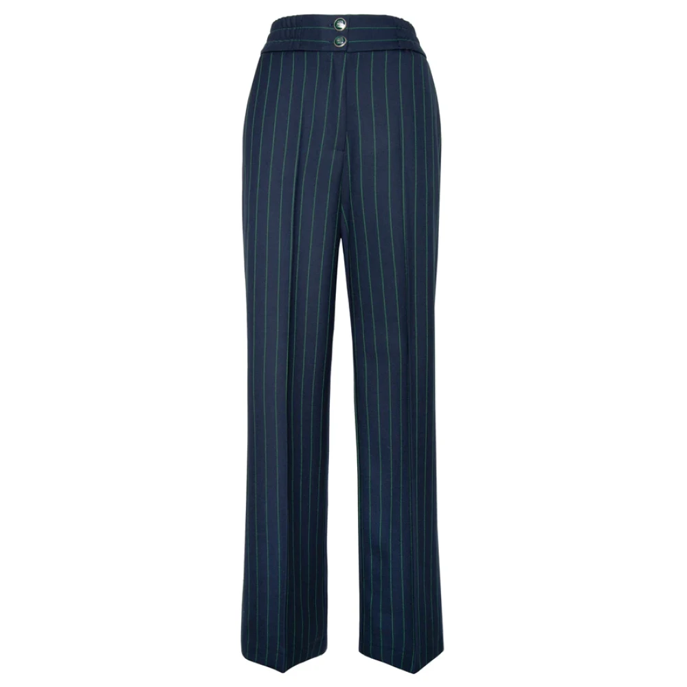 Nenette Blauwe Palazzo Broek Blue Dames