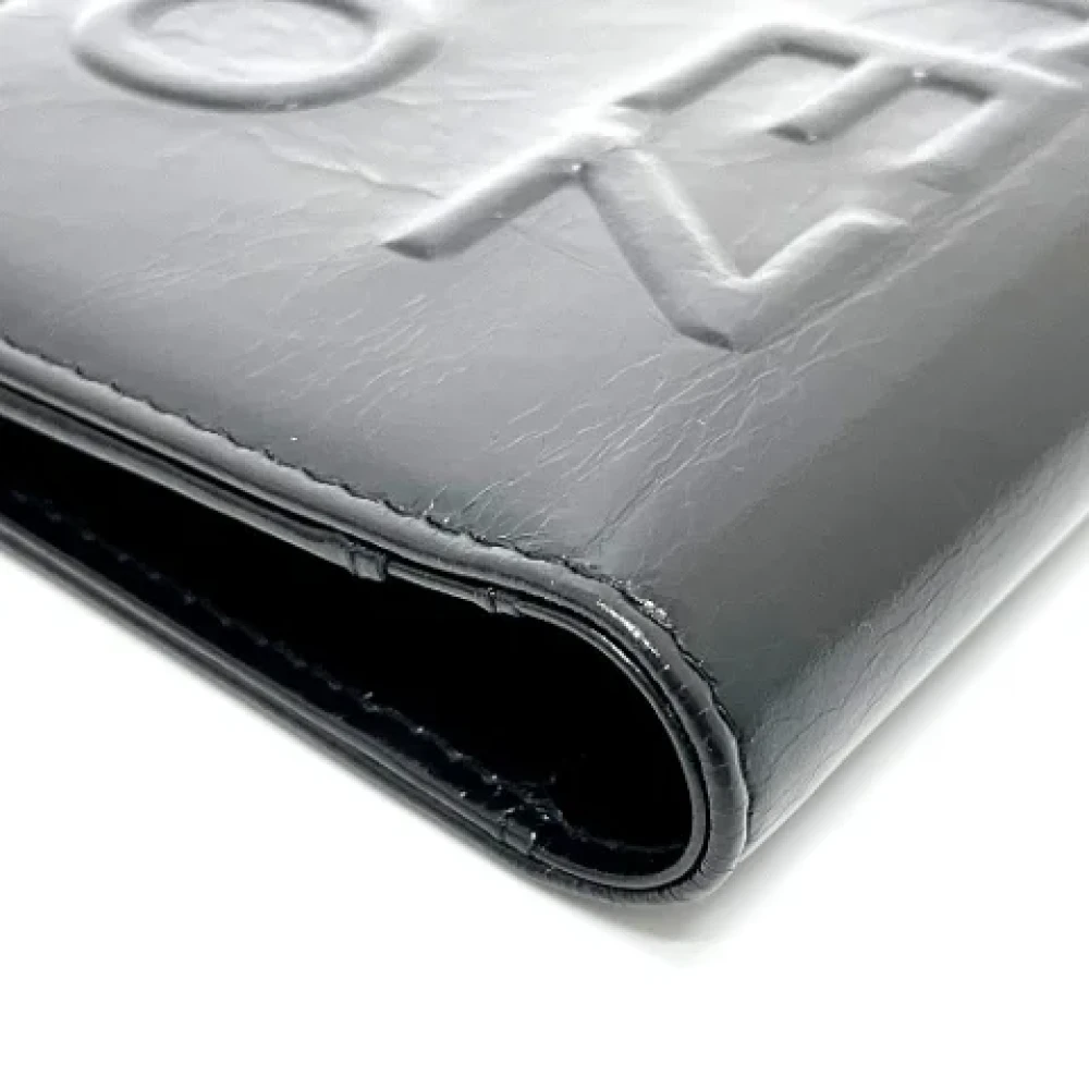 Chanel Vintage Pre-owned Leather wallets Black Dames