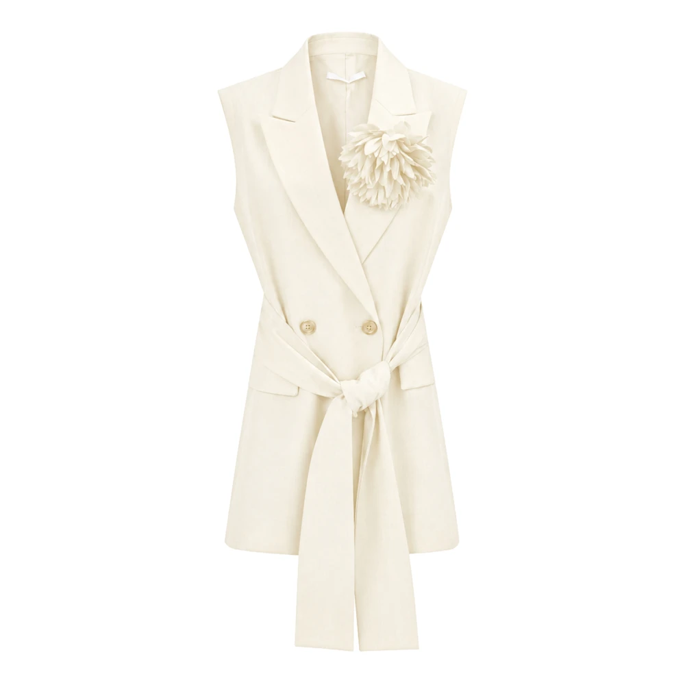 Imperial Women's Beige Gilet - Blazers - M - Jackets