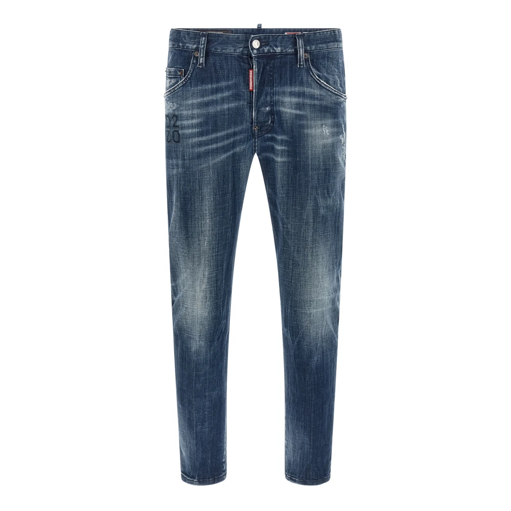 Dsquared2 Blue Slim Fit Jeans, Male, Xl, Skater Jeans