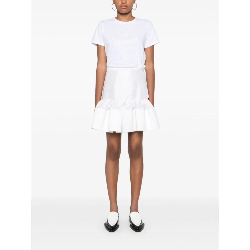 Twinset Witte Trui met Logodetails White Dames