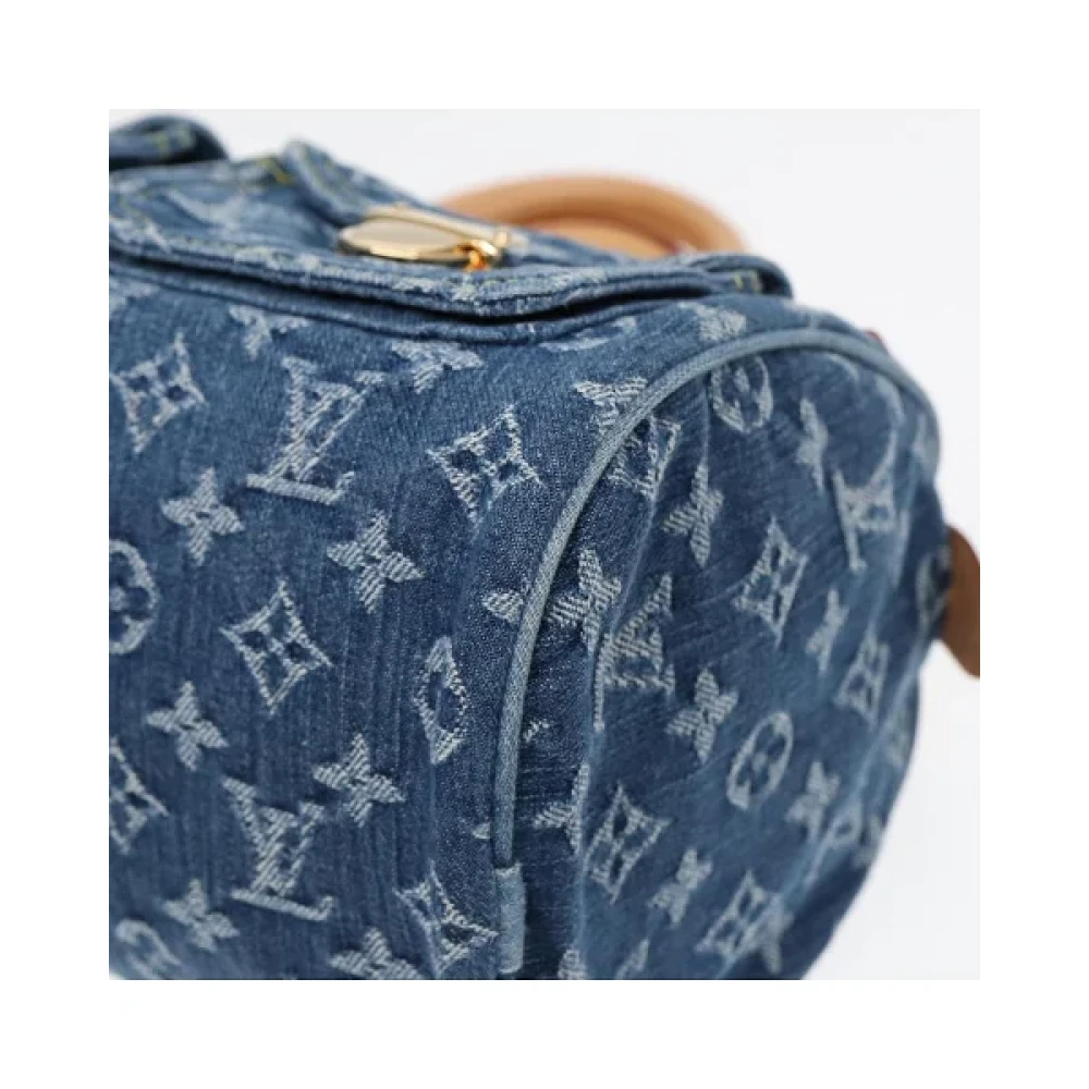 Louis Vuitton Vintage Pre-owned Denim handbags Blue Dames