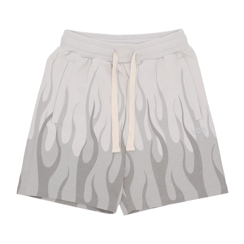 Vision OF Super Flames Printed Shorts Lunar Rock Gray Heren