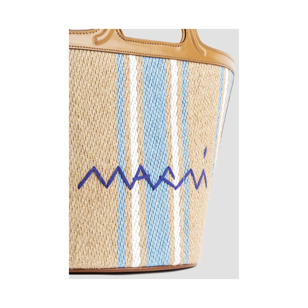 Marni Bruin Leren Kleine Zeehonden Tas Tropicalia Multicolor Dames