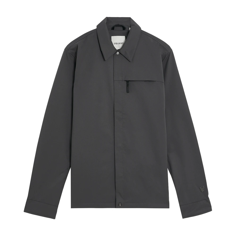 Lyle & Scott LS Geweven Overhemden Tech Twill Overshirt Gray Heren