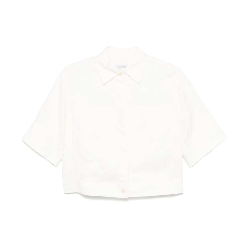 Max Mara Witte Shirt met Knoopsluiting White Dames