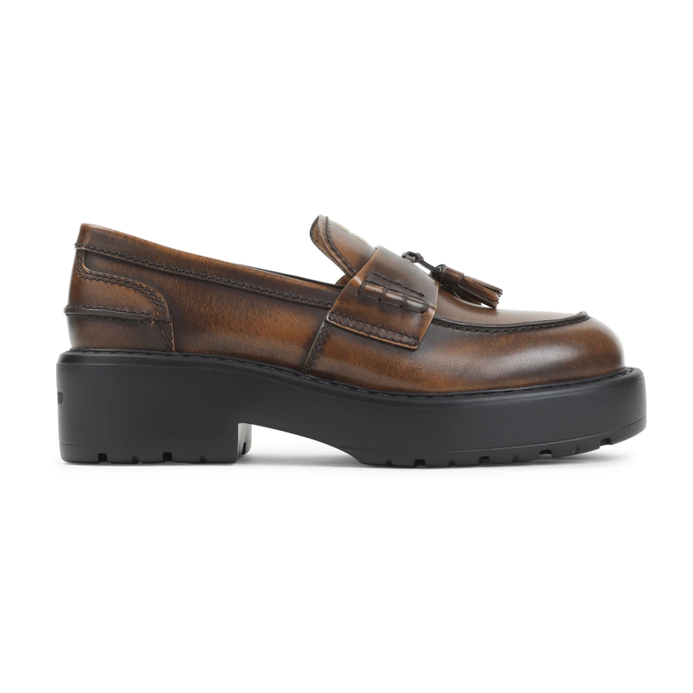 Miu Miu Loafers - Female - Loafers - Brown - 7 Uk - Shoes