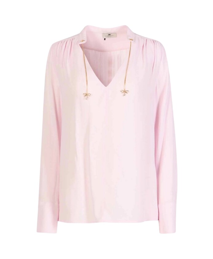 georgette-v-neck-blouse-with-bell-sleeves
