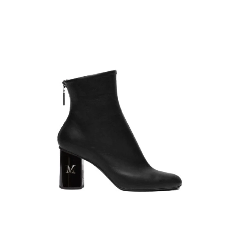 Max Mara Ankelboots med anpassad klack Black, Dam