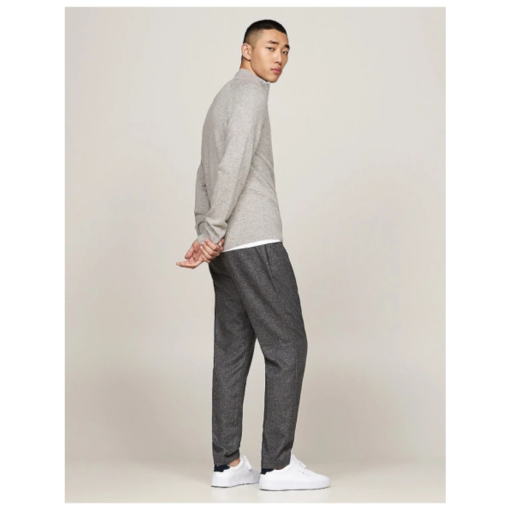 Tommy Hilfiger Wollen Half-Zip Trui Gray Heren