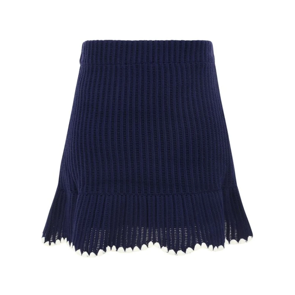 Self Portrait Asymmetrische Mini Rok Blue Dames
