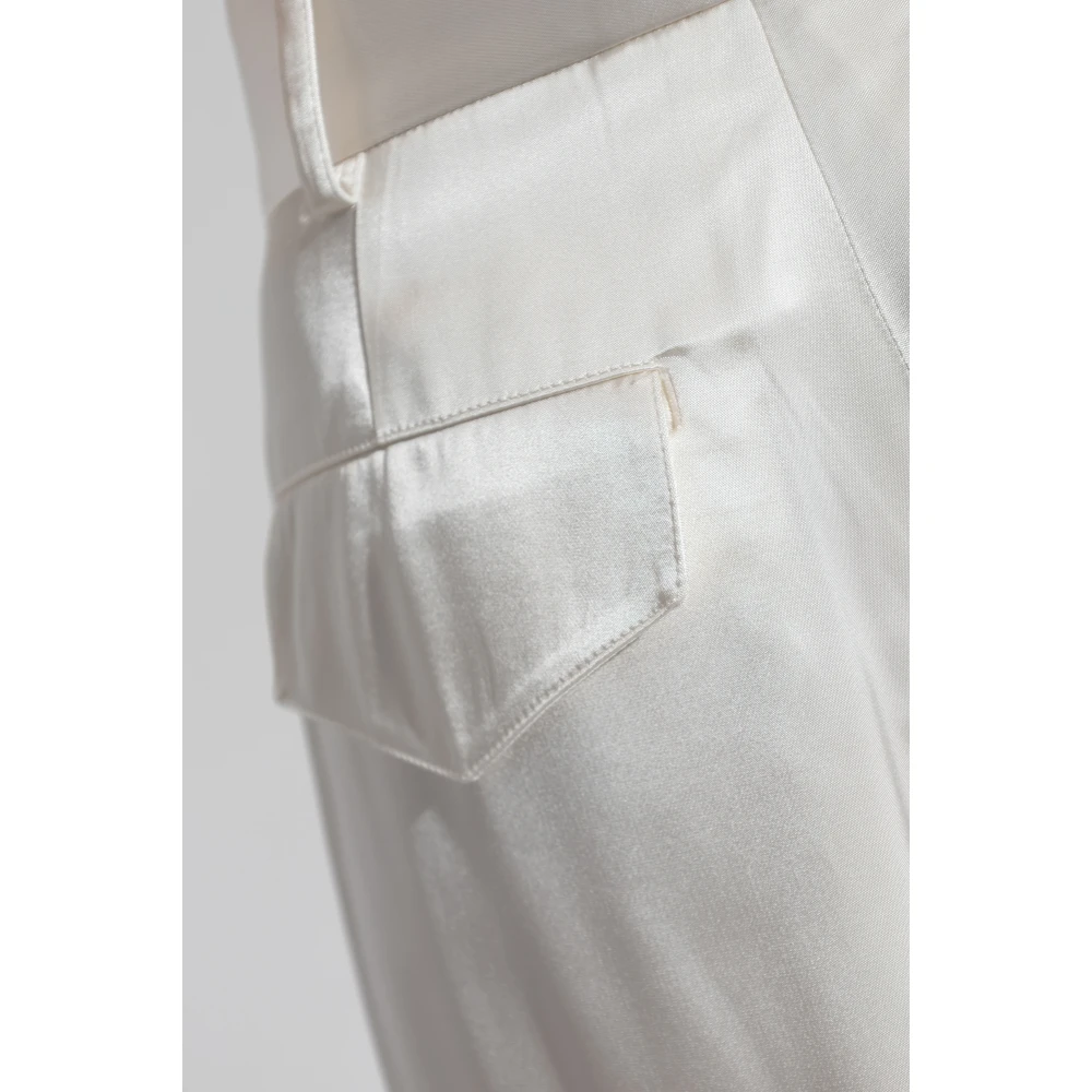 Jil Sander Glinsterende broek White Dames