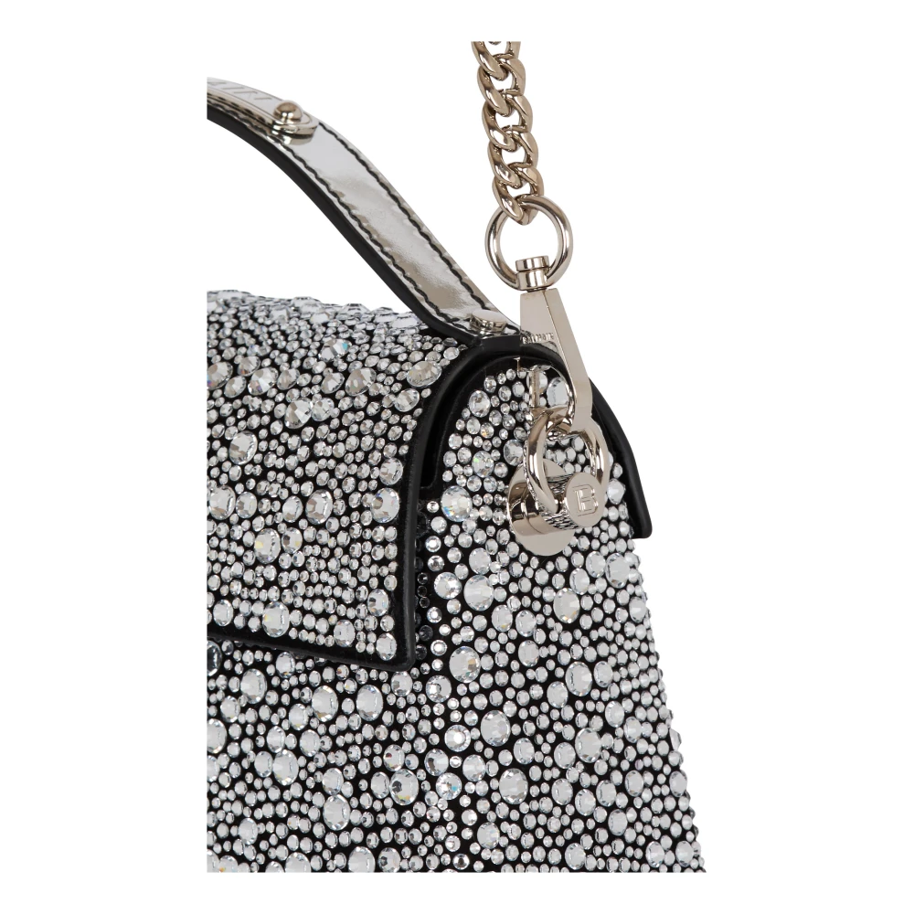 Balmain B-Buzz Dynasty tas in suède en strass Gray Dames