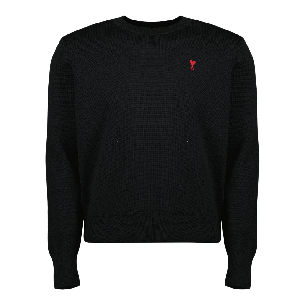 Ami Paris Men's Black Ami De Coeur Sweater
