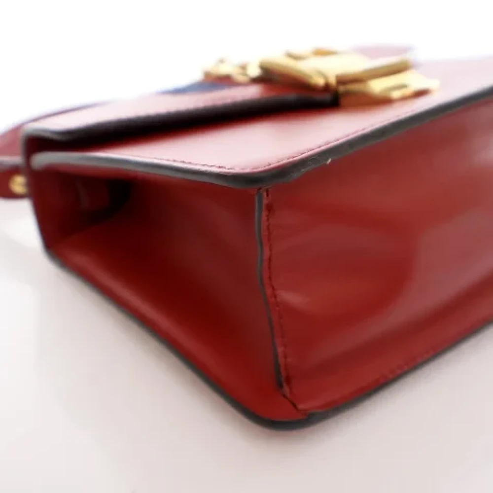 Gucci Vintage Pre-owned Leather handbags Red Dames