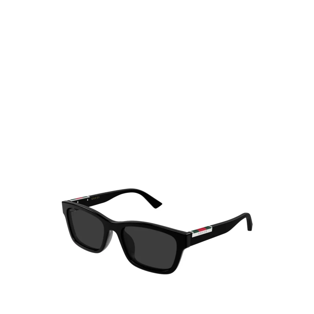 Gucci Men's Black Rectangular Frame Sunglasses - Sunglasses - 55 Mm - Accessories
