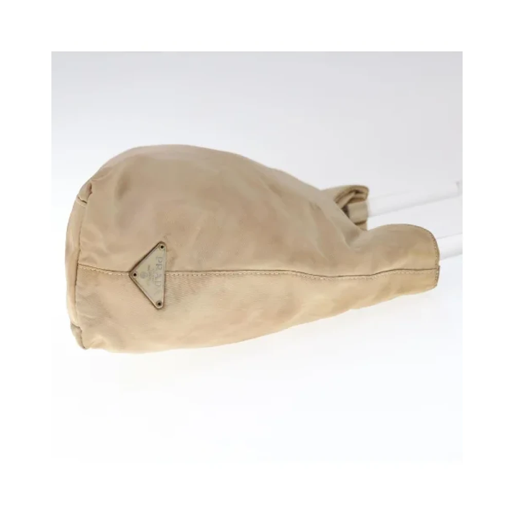 Prada Vintage Pre-owned Nylon prada-bags Beige Dames
