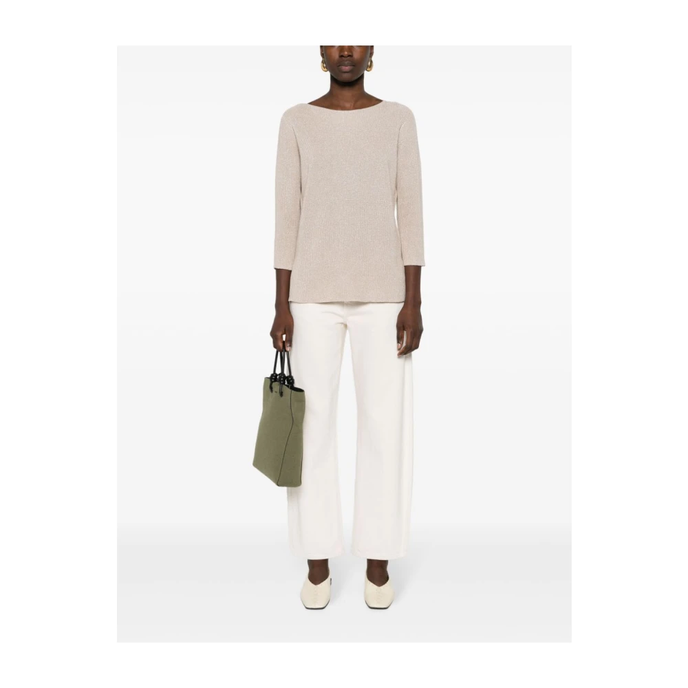 Fabiana Filippi Beige Gebreide Trui Damesmode Beige Dames