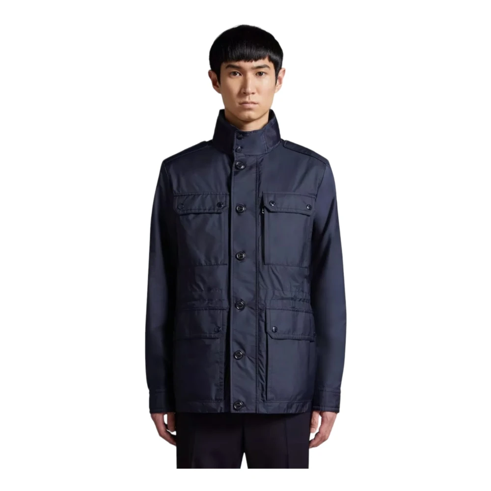 Moncler Waterafstotende Navy Regenjas Blue Heren