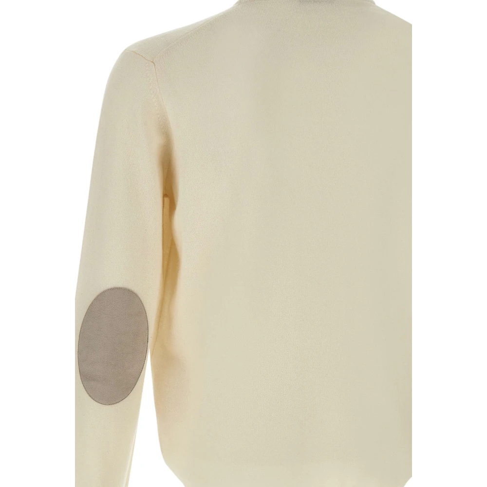 Kangra Kasjmier Crew Neck Sweater Wit White Heren