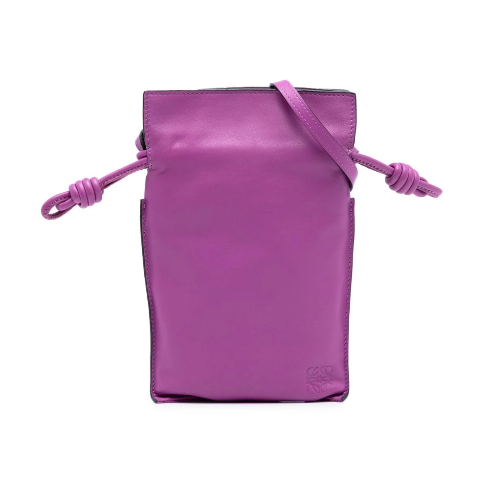 Loewe Pre-Owned Women's Purple Vintage Cross Body Bags, One Size, Pre-Owned Leather Phone Holder