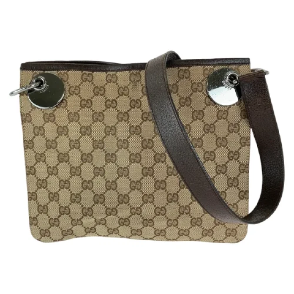 Gucci Vintage Pre-owned Canvas crossbody-bags Brown Dames