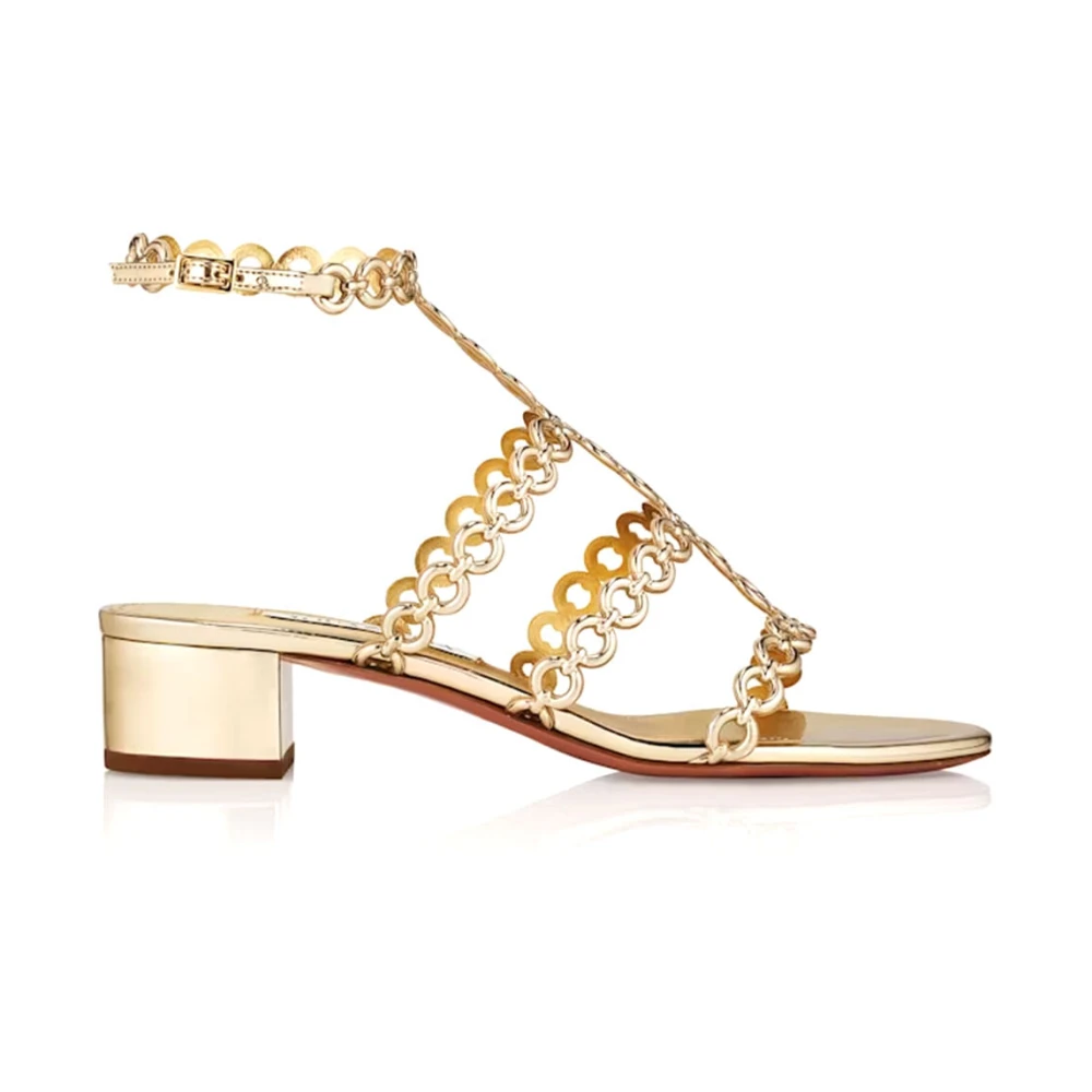 Aquazzura Women's Yellow Stylish Summer Sandals For