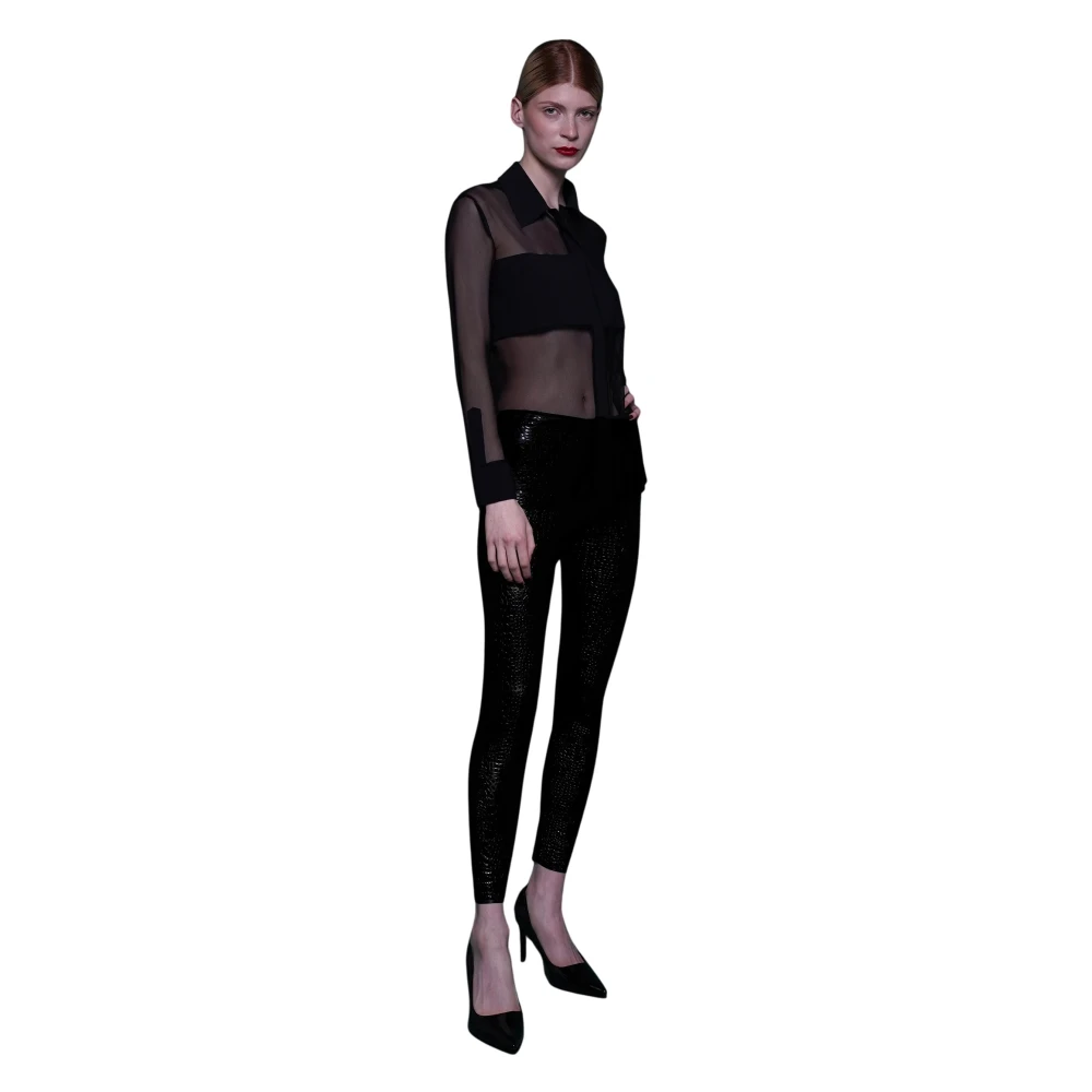 Chiara Boni Illusion Zwarte Shirt Black Dames