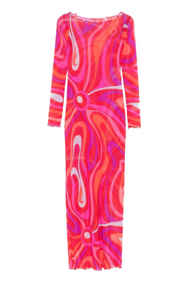 red-boat-neckline-dress-with-long-sleeves