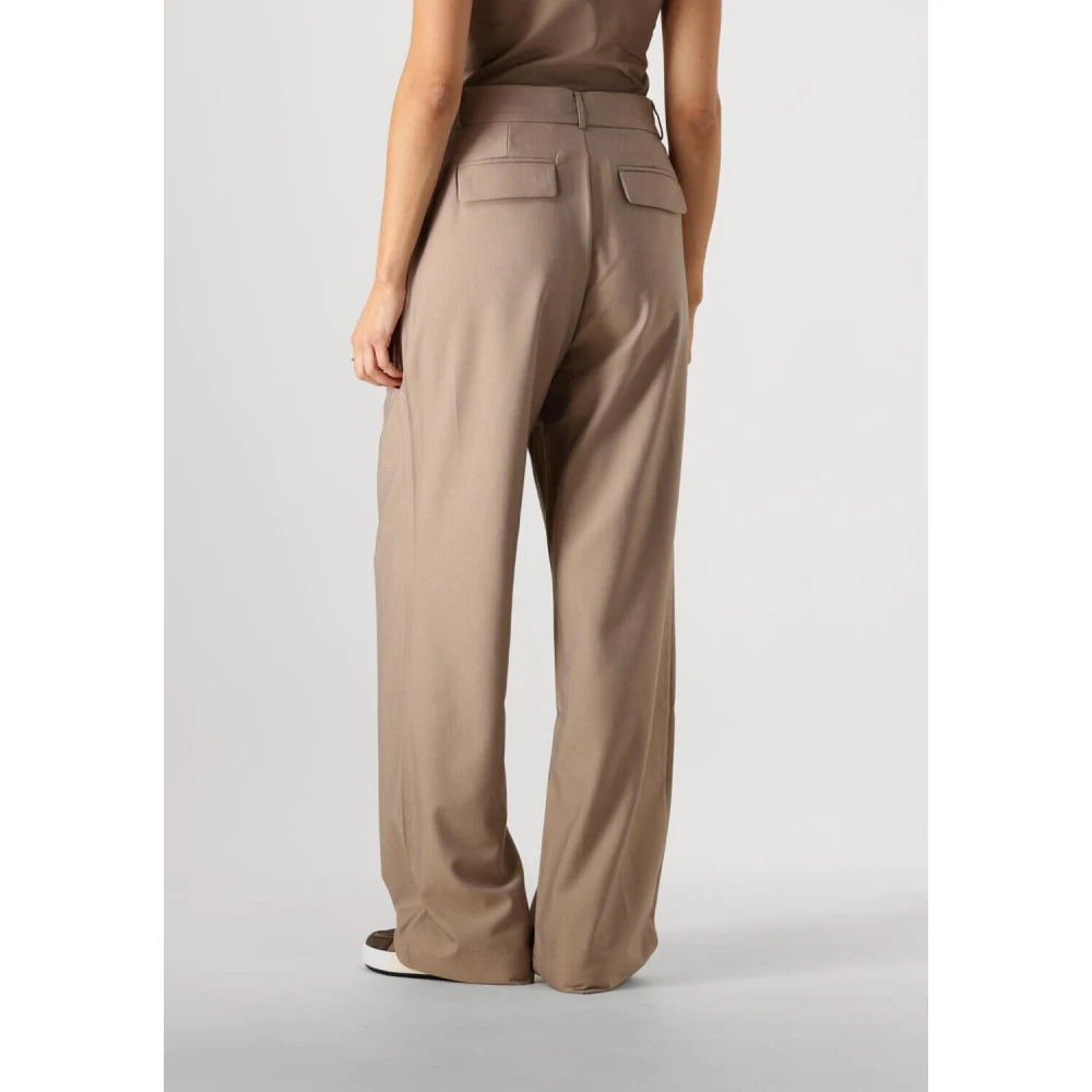 Nukus Bruine Wijde Broek Brown Dames