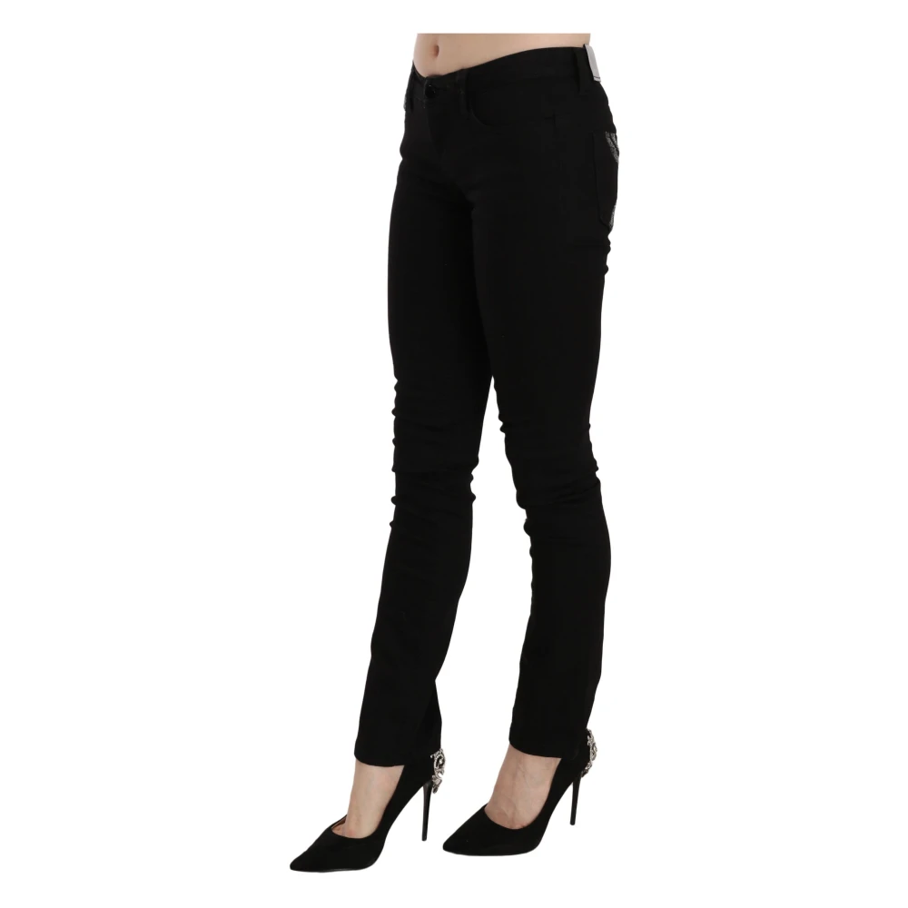 Costume National Elegante Zwarte Slim Fit Jeans Black Dames