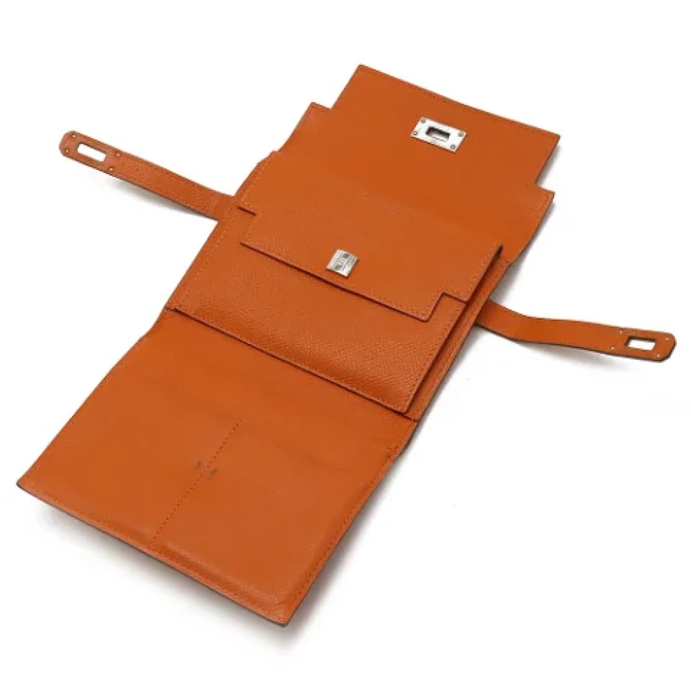 Hermès Vintage Pre-owned Leather wallets Orange Dames