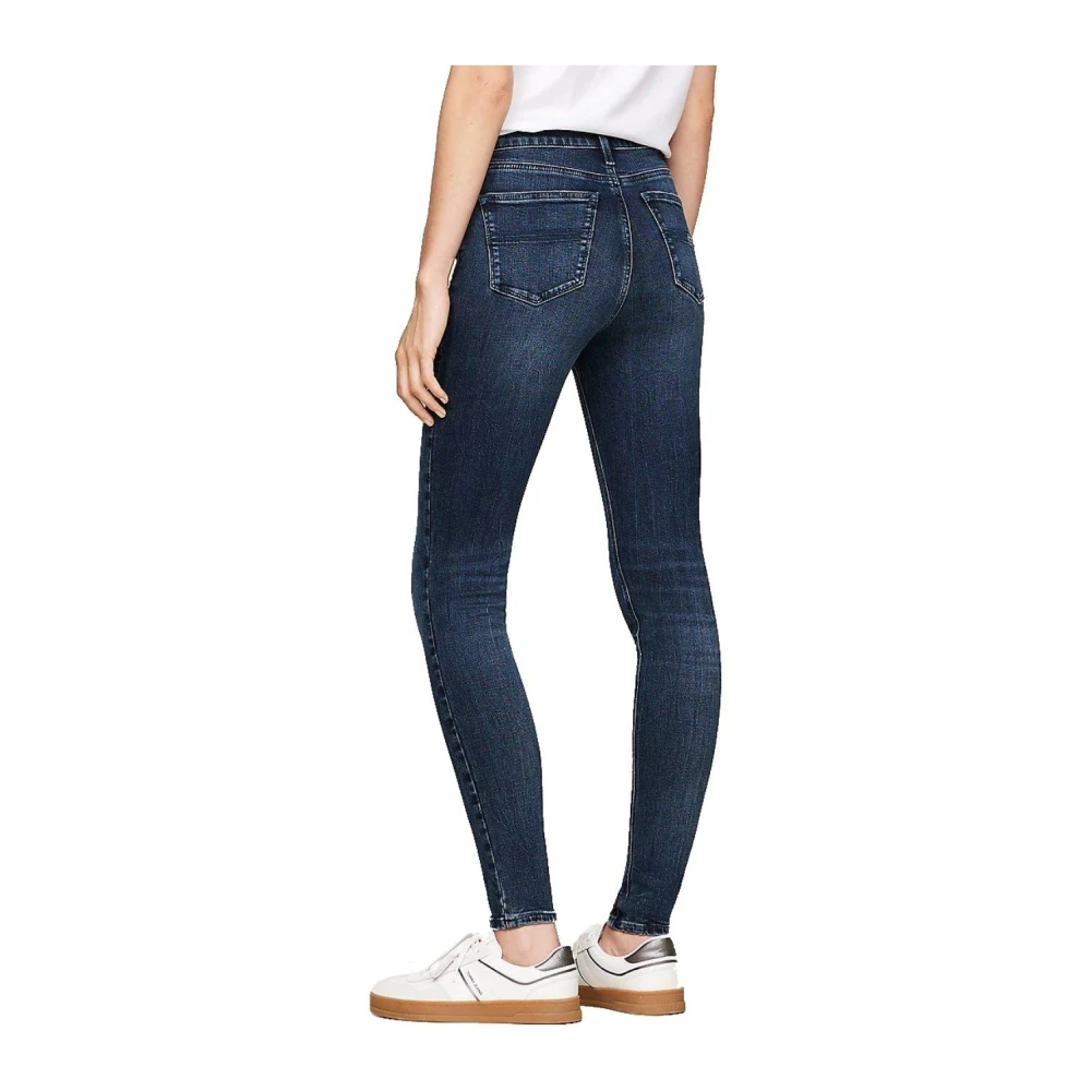 Tommy Hilfiger Nora Dark Skinny Broek Blue Dames