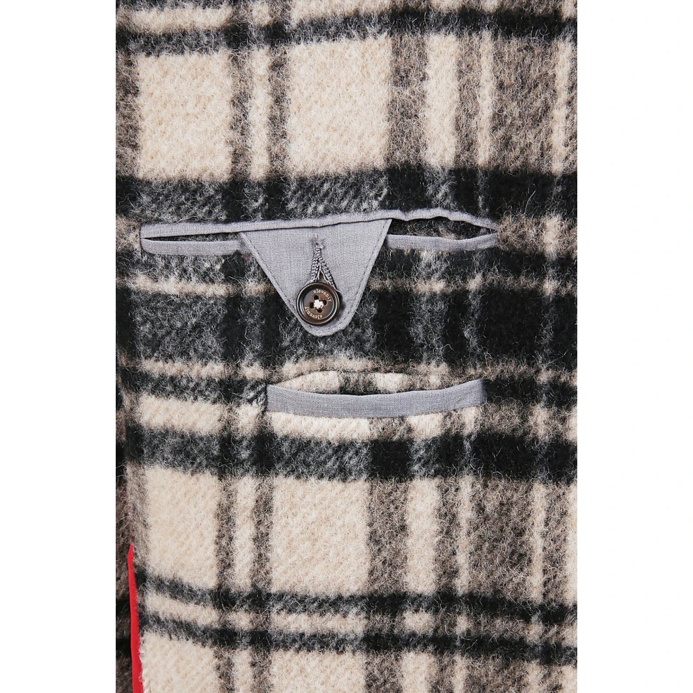 Eleventy Alpaca Wool Over Shirt Prince of Wales Multicolor Heren